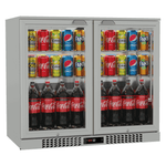 Commercial Deluxe Stainless Steel Bar Fridge With 2 Hinged Doors 207L