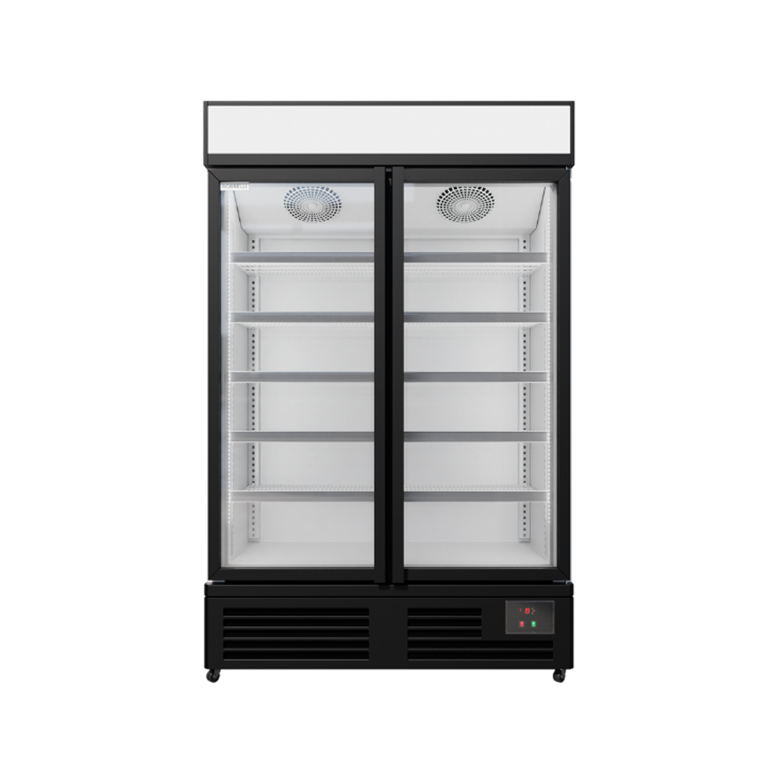 Commercial Upright Display Freezer With 2 Hinged Doors 1012L