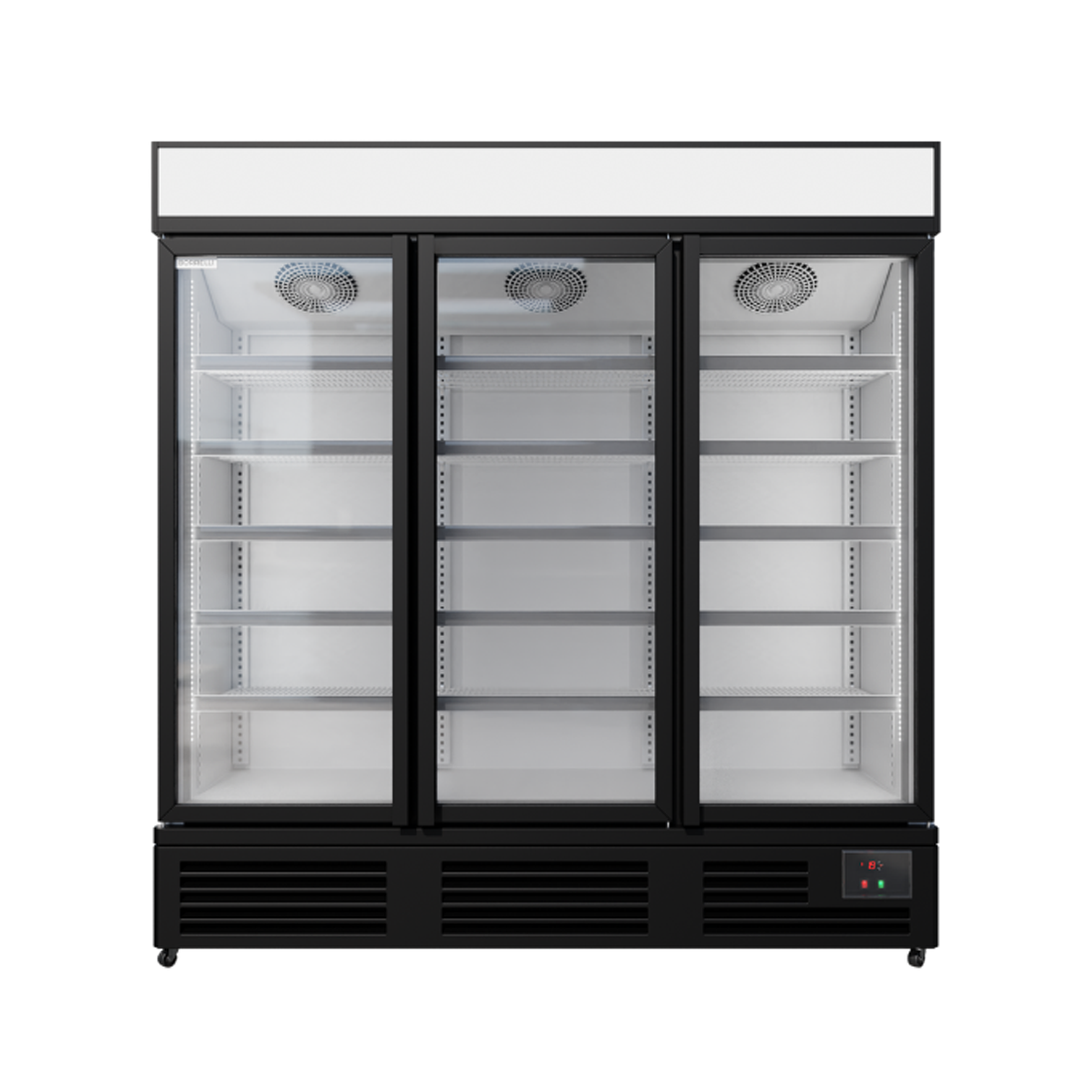 Commercial Upright Display Freezer With 3 Hinged Doors 1560L
