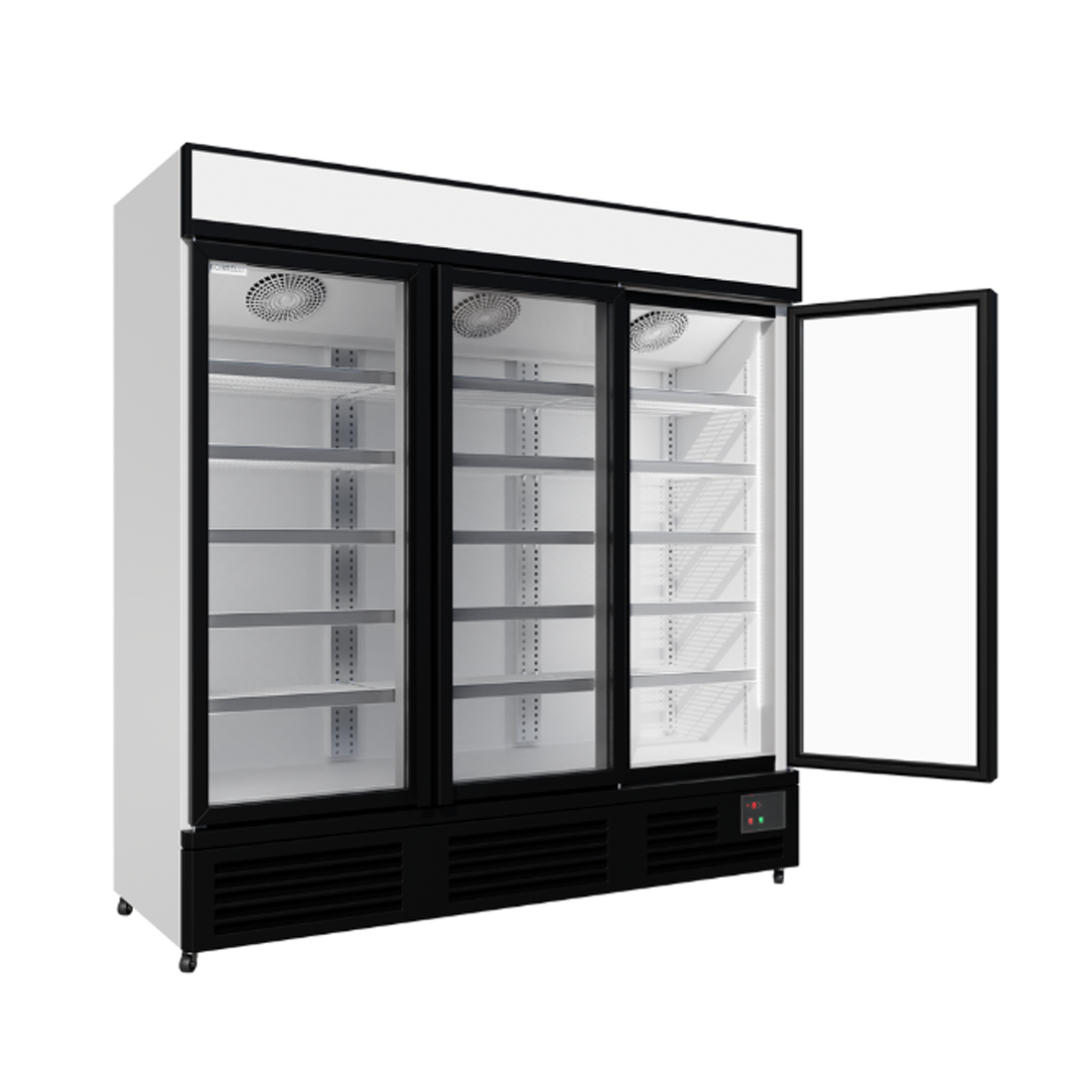 Commercial Upright Display Freezer With 3 Hinged Doors 1560L