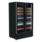 Commercial Upright Bar Fridge With 2 Hinged Glass Doors 758L