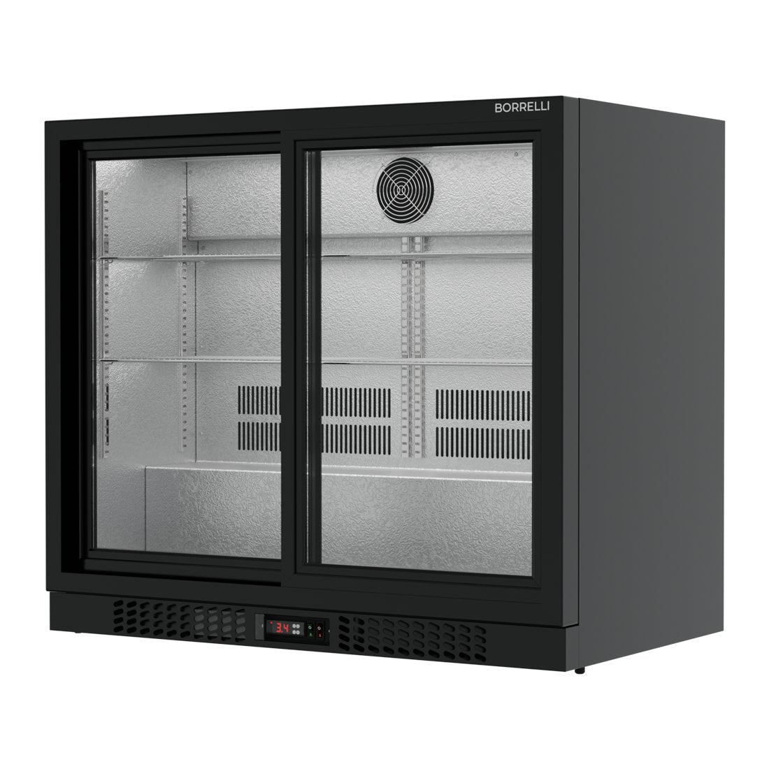 Commercial Bar Fridge With 2 Sliding Doors 207L