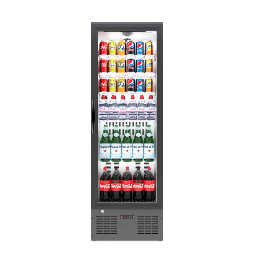 Commercial Upright Bar Fridge With Hinged Door 300L