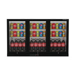 Commercial Undercounter Bar Fridge With 3 Hinged Doors 293L-Clearance