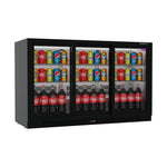 Commercial Undercounter Bar Fridge With 3 Sliding Doors 293L