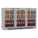 Commercial Deluxe Stainless Steel Bar Fridge With 3 Hinged Doors 324L