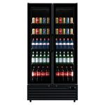 Commercial Upright Bar Fridge With 2 Hinged Glass Doors 675L