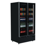 Commercial Upright Bar Fridge With 2 Hinged Glass Doors 675L