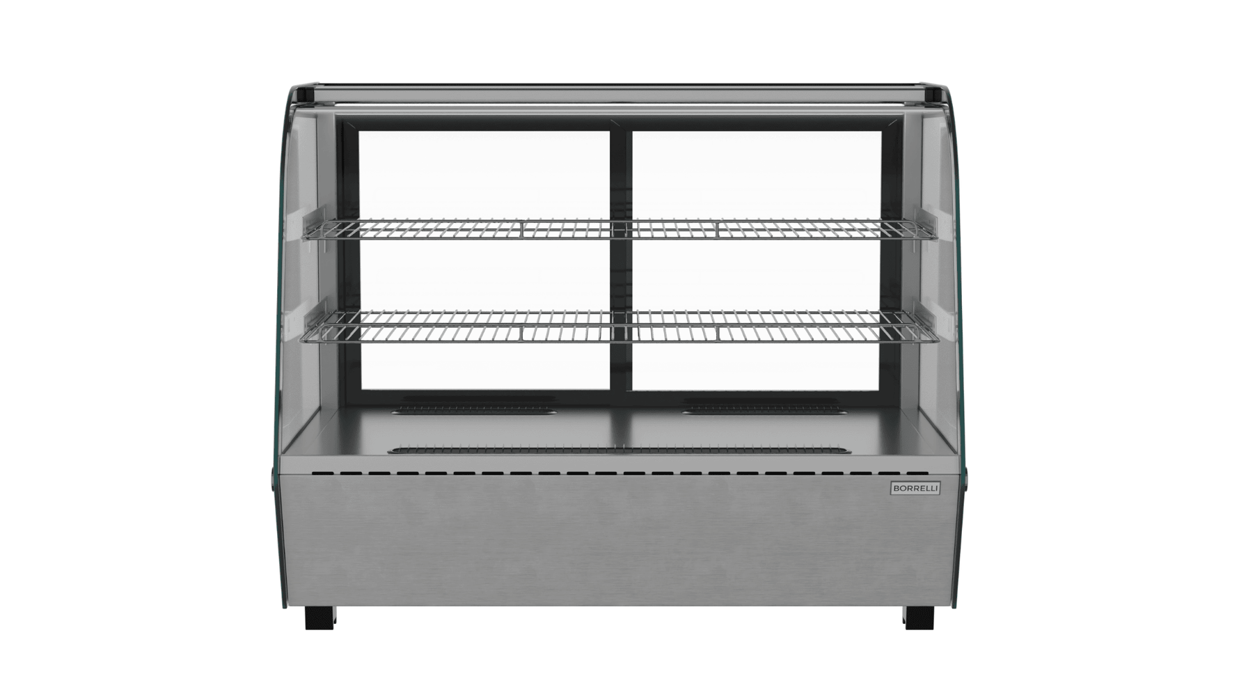 Convenient 160L Counter Top Refrigerated Food Display, Ideal for Cafes and Delis. Efficient Cooling System Maintains Food Freshness. Adjustable Shelves for Customised Product Display. Front Image.