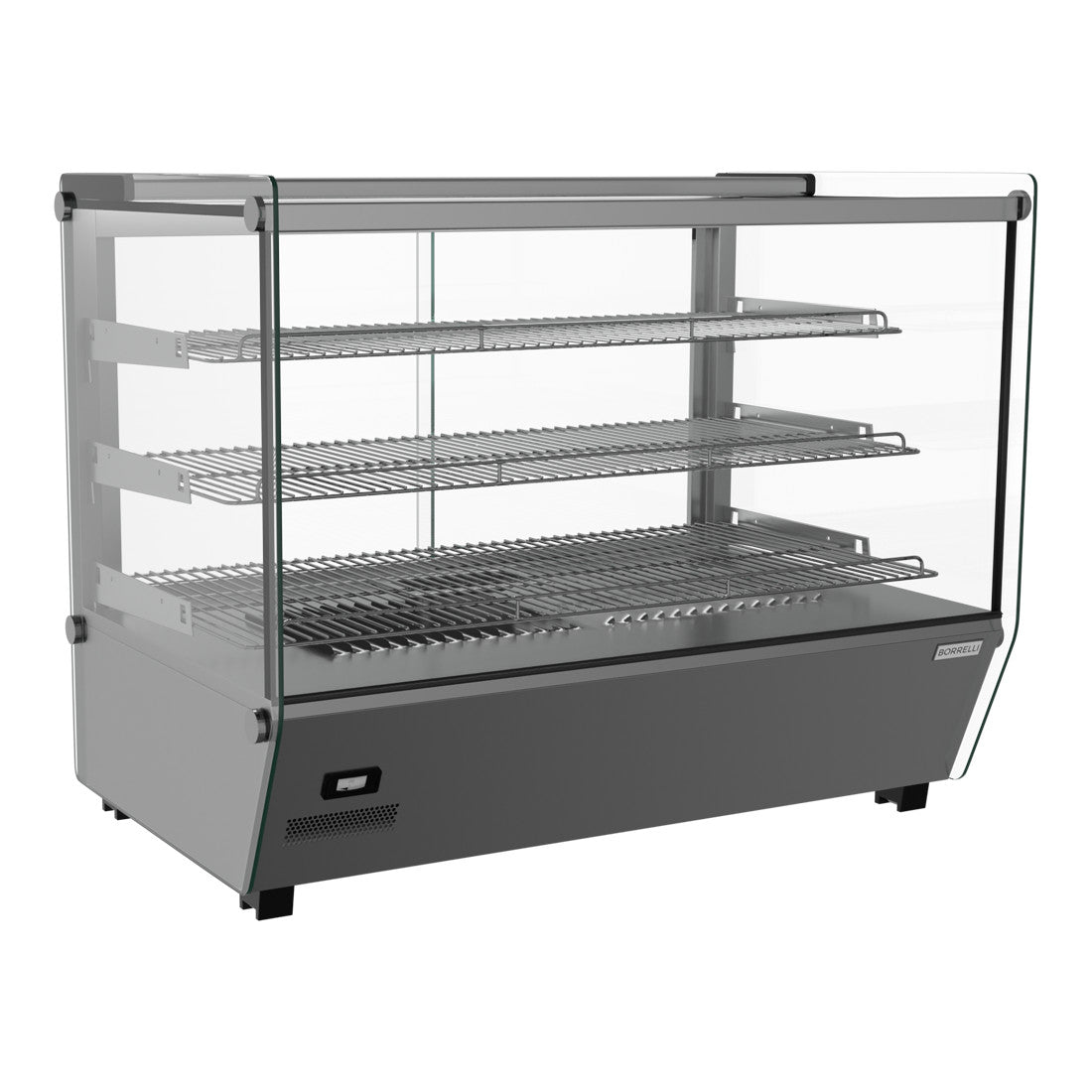 Borrelli 160Ltr Commercial Heated Countertop Display Merchandiser with Straight Glass