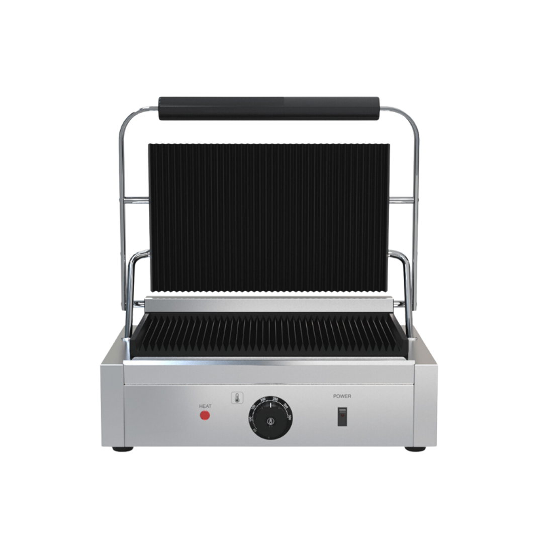 Borrelli Large Contact Panini Grill with Ribbed Top &  Bottom