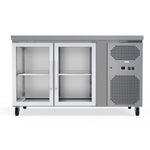 260L Commercial Counter Fridge, Perfect For Food Service Businesses. Adjustable Shelving Maximizes Storage Efficiency. Empty Front Image.