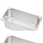 Experience Superior Food Storage with our Gastronorm Pan 1/3- 100mm Deep, Complete with Lid.