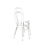 Our Stunning Tahlia Aluminium Chair Is Perfect For Any Dining Environment. This Is Offered In An Elegant Matt Black And Matt White. Stackable Image.