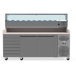 Borrelli Granite Prep Fridge 428L with VRX Servery - PZ2610 Bundle
