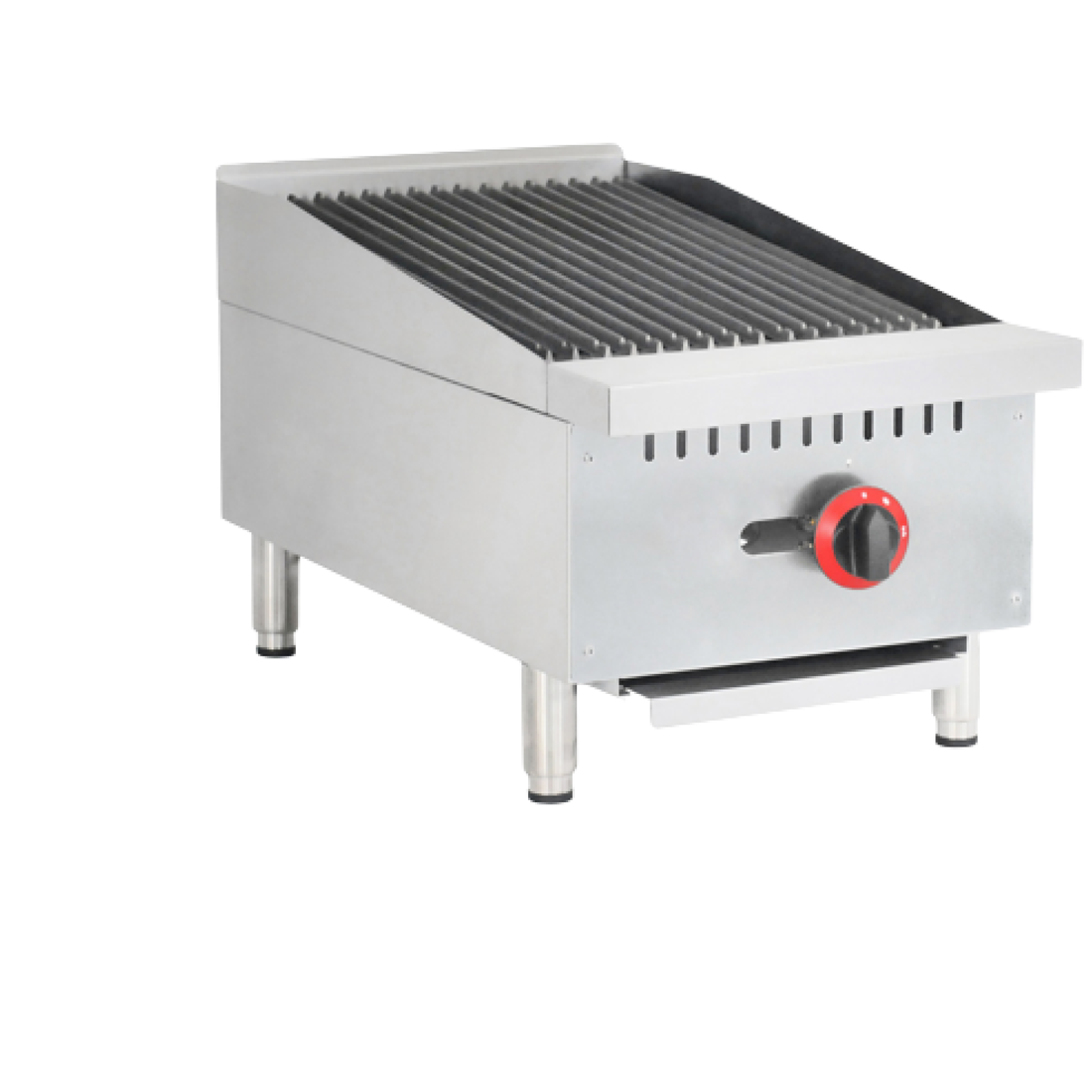 Borrelli Single Burner Gas Countertop Chargrill Char Broiler 300mm Wide 1 x 7.5Kw