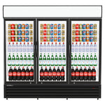 Commercial Display Fridge With 3 Hinged Glass Doors 1383L