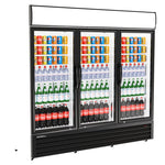 Commercial Display Fridge With 3 Hinged Glass Doors 1383L