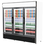 Commercial Display Fridge With 3 Hinged Glass Doors 1383L