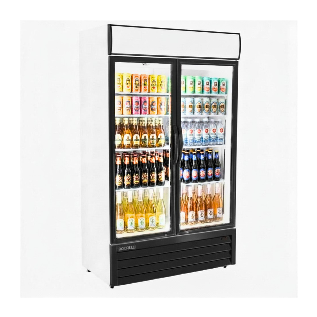 Commercial Display Fridge With 2 Hinged Glass Doors 525L