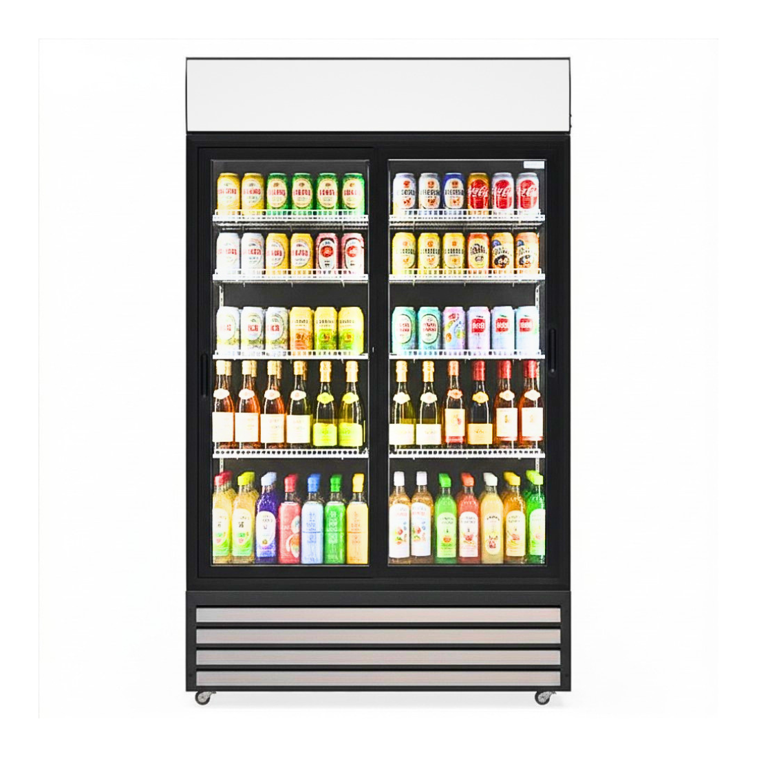 Commercial Display Fridge With 2 Sliding Glass Doors 525L