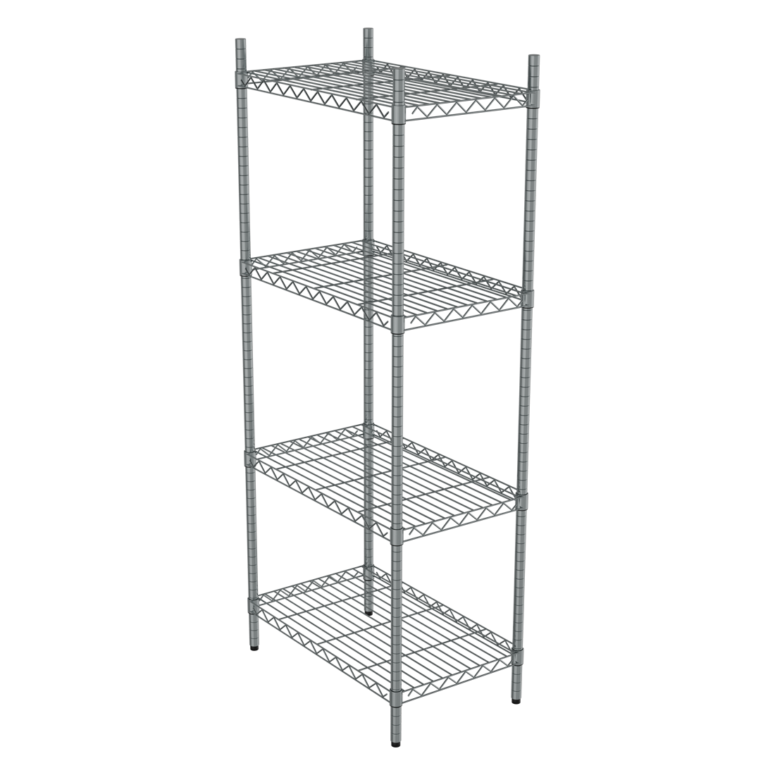 Borrelli 4 Tier Chrome Storage Racking 750mm