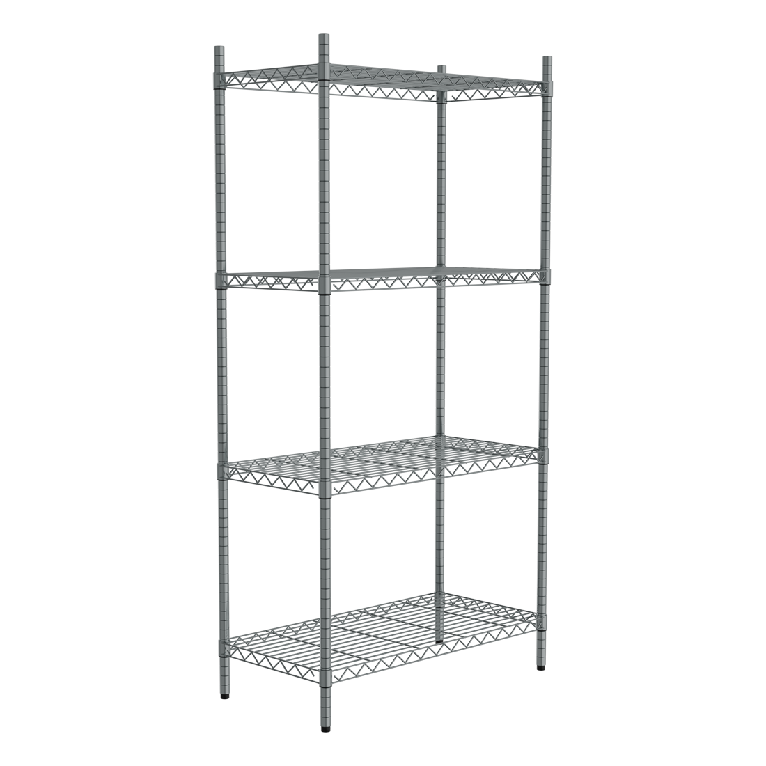 Borrelli 4 Tier Chrome Storage Racking 900mm