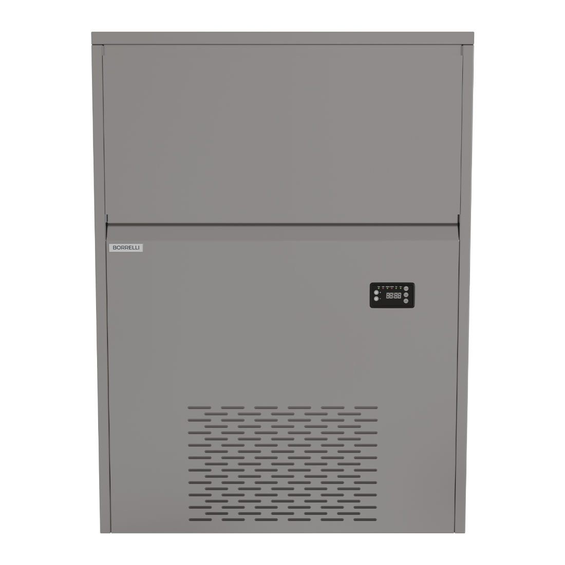 Efficient 120kg Ice Machine for Commercial Use - Compact and Durable Design, Perfect for Restaurants, Bars, and Cafes front view.