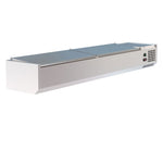 VRX Servery 2000mm with durable stainless steel lids closed, showing the compact and efficient design suited for high-volume food establishments.