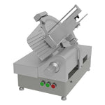 Heavy-duty 13" meat slicer for commercial use, for efficient slicing of various meats, adjustable settings, and robust construction for longevity