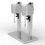 Commercial twin-head milkshake maker with stainless steel design, perfect for enhancing beverage service efficiency