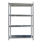 Borrelli 4 Tier Stainless Steel Shelf Rack 900mm Wide