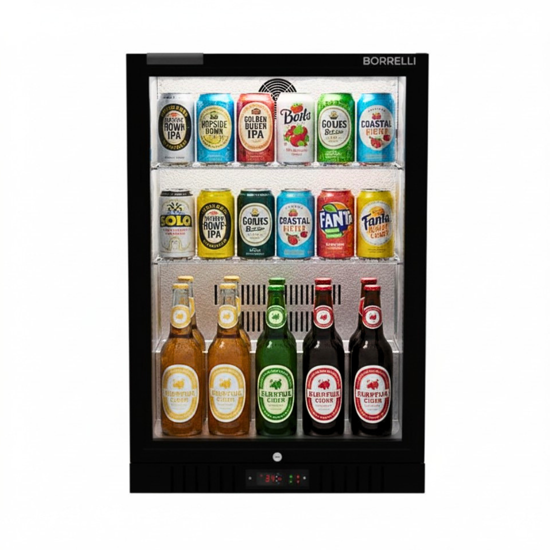 Commercial Undercounter Bar Fridge With Hinged Door 121L
