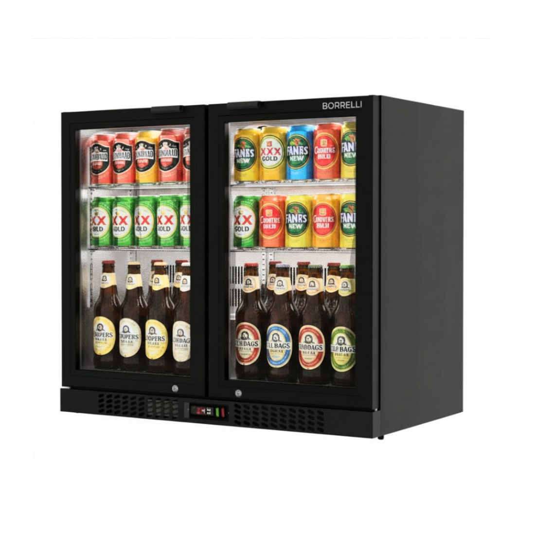 Commercial Bar Fridge With 2 Hinged Doors 207L