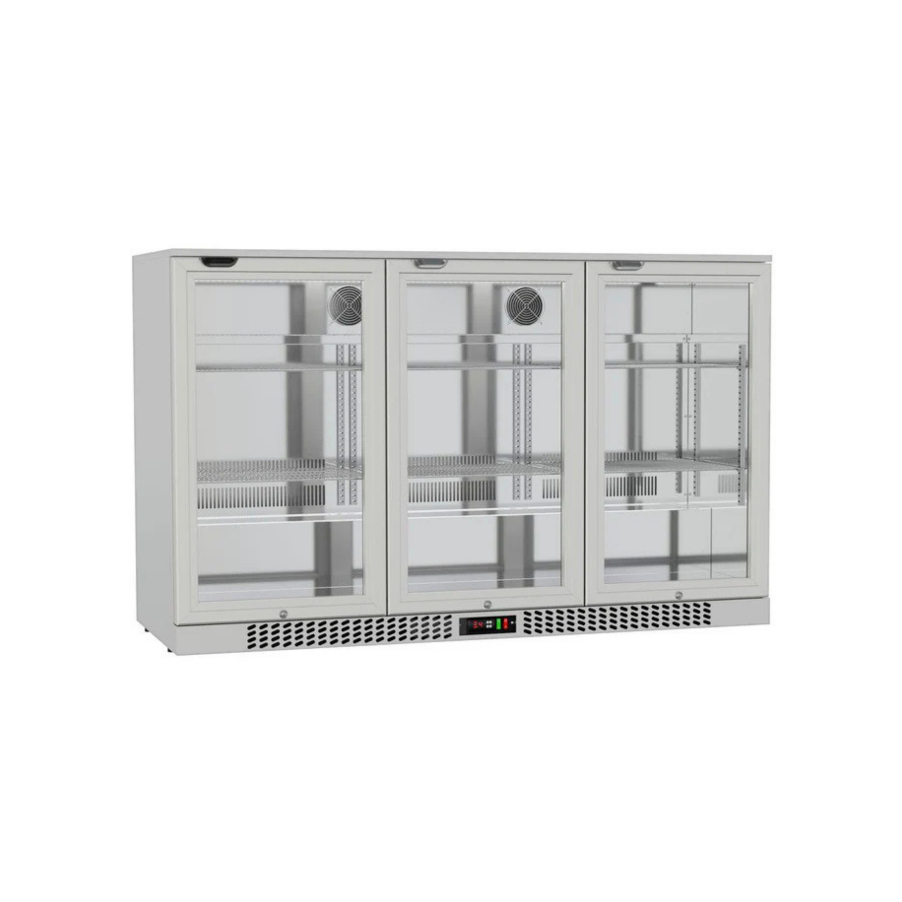 Commercial Deluxe Stainless Steel Bar Fridge With 3 Hinged Doors 324L
