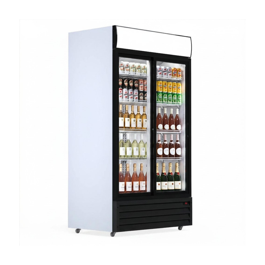 Commercial Display Fridge With 2 Sliding Glass Doors 879L
