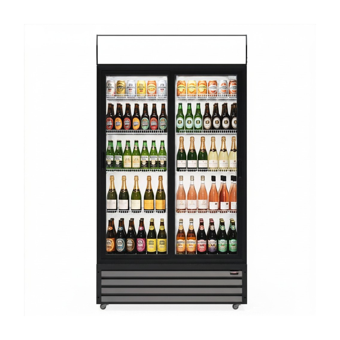 Commercial Display Fridge With 2 Sliding Glass Doors 879L