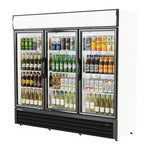 Commercial Display Fridge With 3 Hinged Glass Doors 1383L