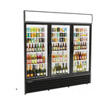Commercial Display Fridge With 3 Hinged Glass Doors 1383L