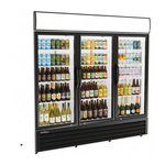 Commercial Display Fridge With 3 Hinged Glass Doors 1924L