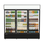Commercial Display Fridge With 3 Hinged Glass Doors 1924L