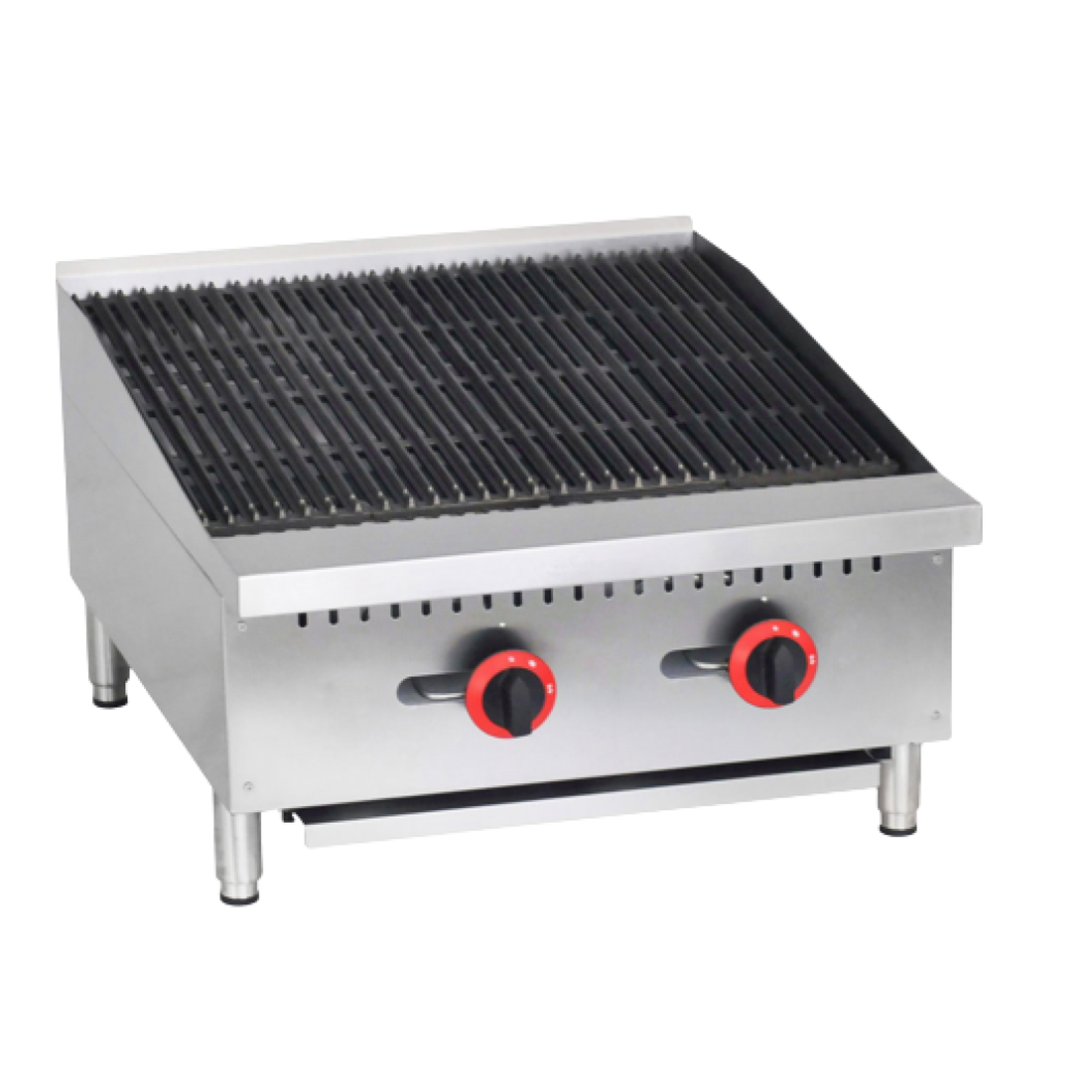 2 Burner Gas Countertop Chargrill Char broiler 600mm Wide