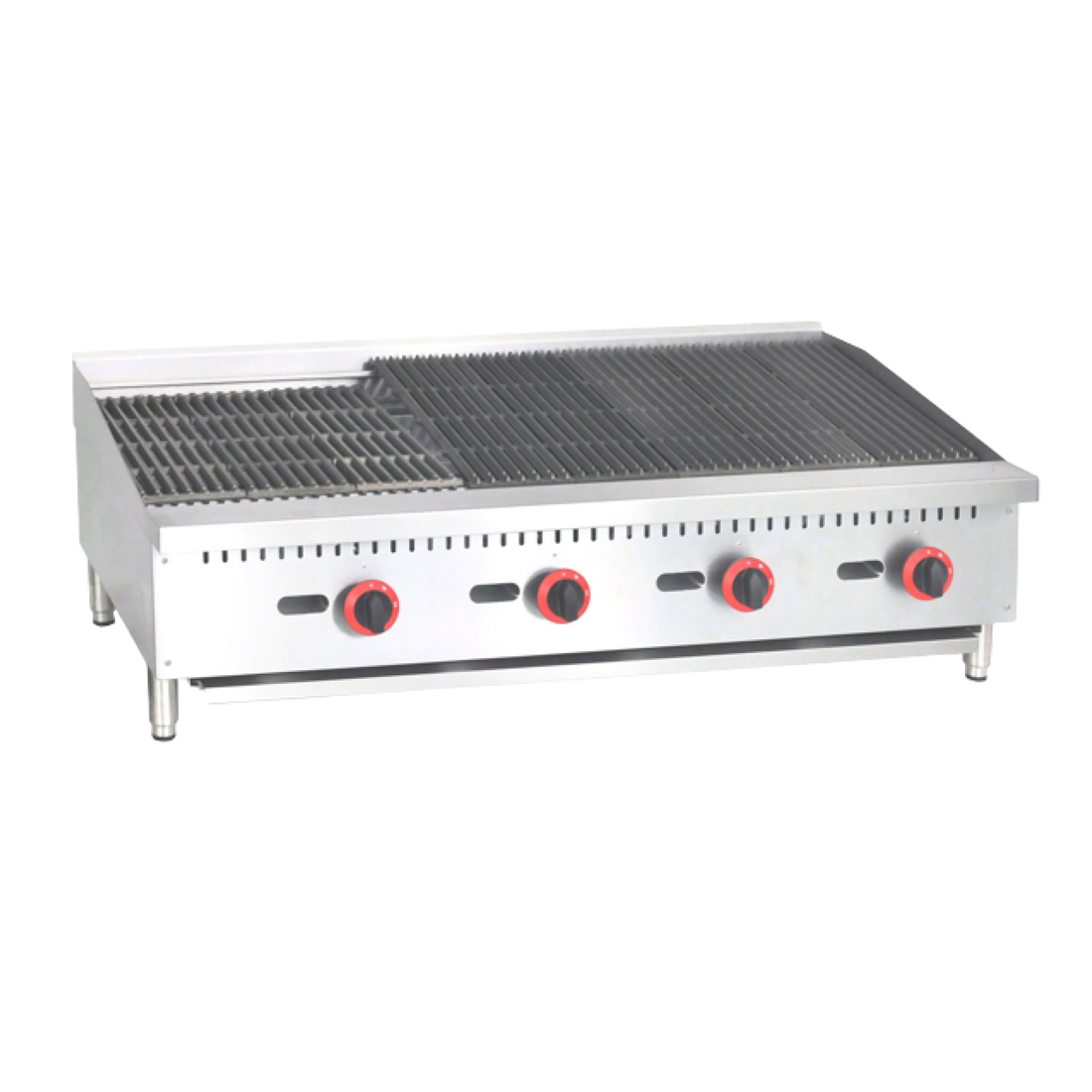4 Burner Gas Countertop Chargrill Char broiler 1200mm Wide