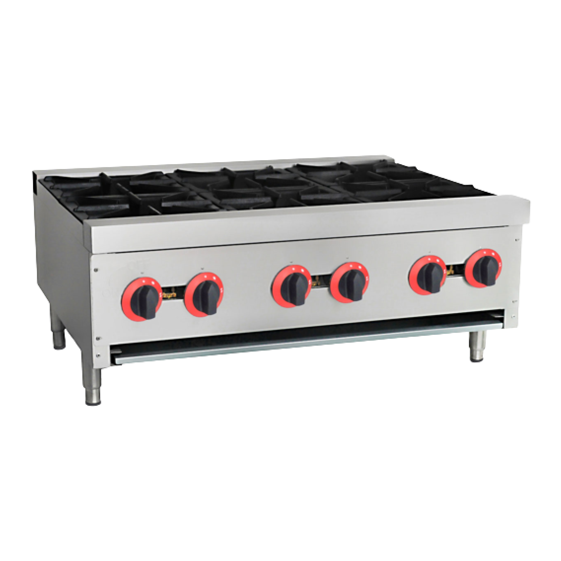 6 Burner Gas Cooking Boiling Hob Top