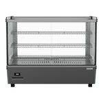 Commercial Heated Countertop Display Merchandiser - 160L with Straight Glass