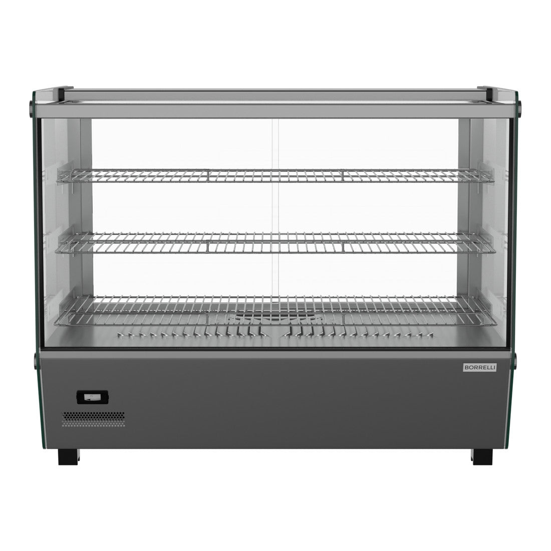 Commercial Heated Countertop Display Merchandiser - 160L with Straight Glass