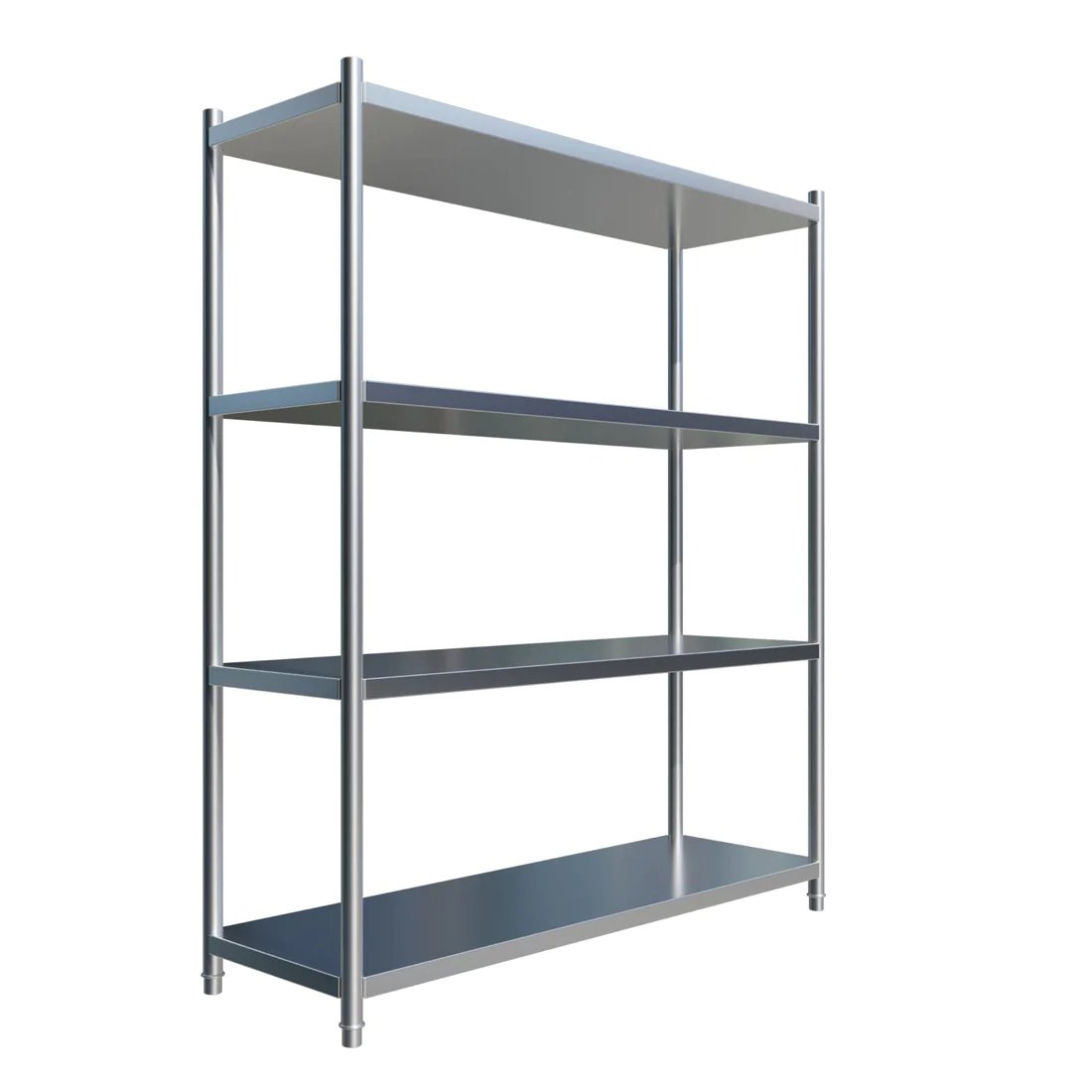 Commercial 4 Tier Stainless Steel Shelf Rack 1200mm front view