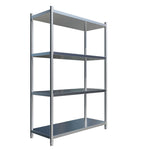 Optimize Your Storage Space with our 900mm Wide Stainless Steel Shelving Bay, Featuring 4 Solid Stainless Steel Shelves. Designed for use in commercial kitchens, medical facilities, and sensitive working areas where hygienic storage is crucial.Angle_view.