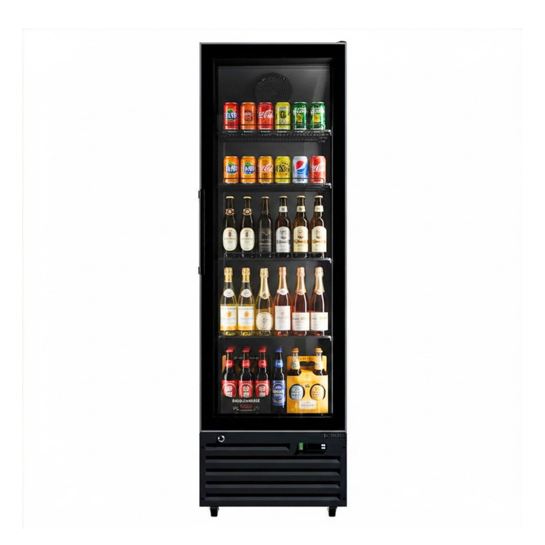Commercial Upright Bar Fridge With Hinged Glass Door 299L