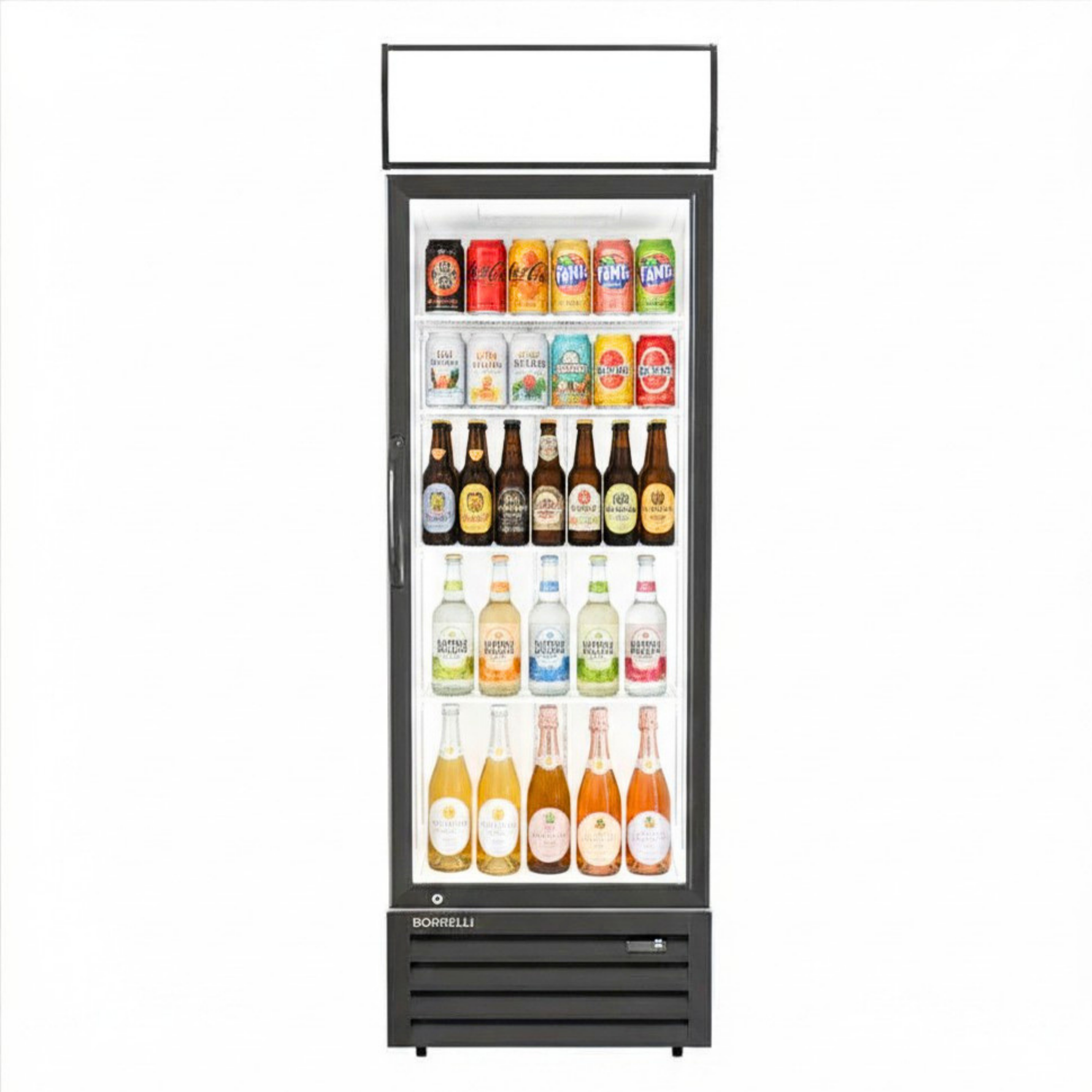 Commercial Display Fridge With Hinged Glass Door 335L